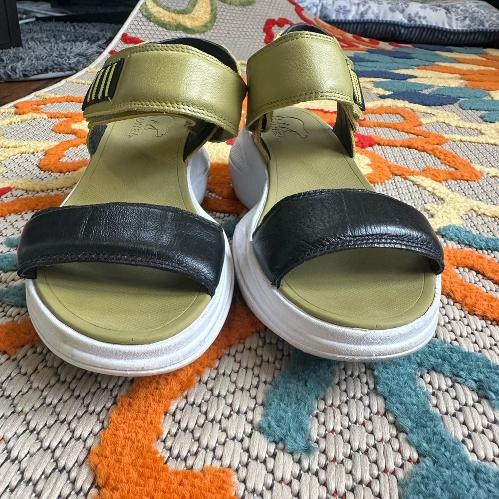 Sorel women’s Sandals in Black and Olive - Picture 2 of 9